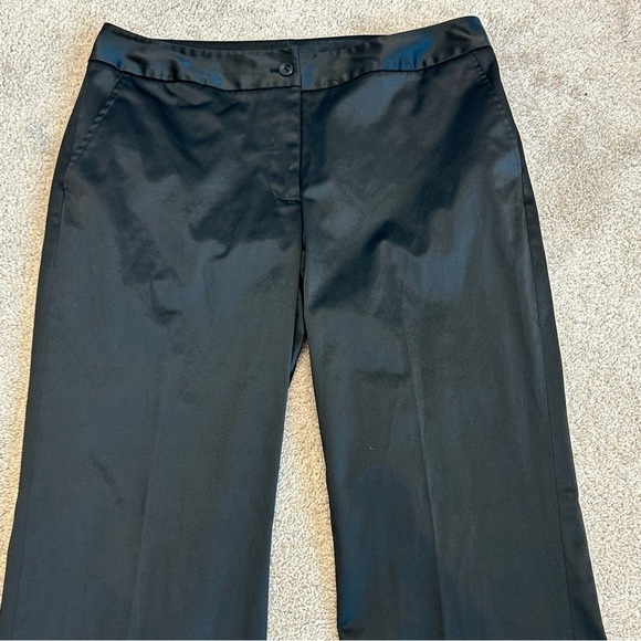 NYGARD black satin effect trouser dress pants sz 10 - Picture 2 of 10